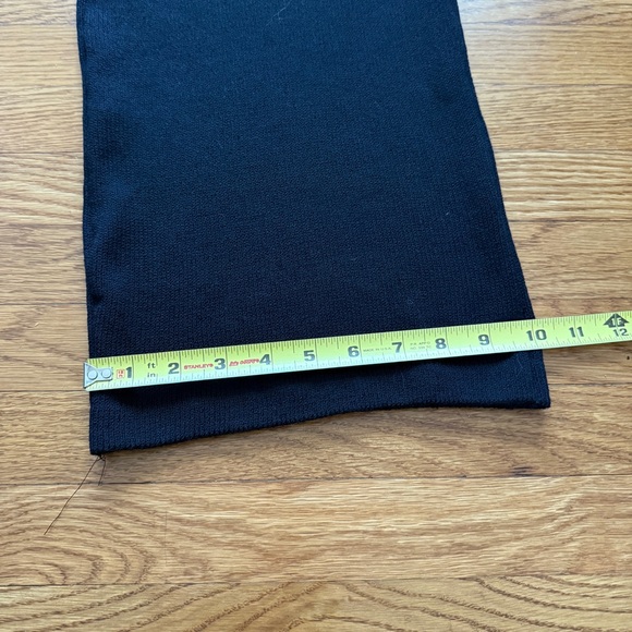 St. John black knit pull on wide leg classic pants 10 - Picture 3 of 6